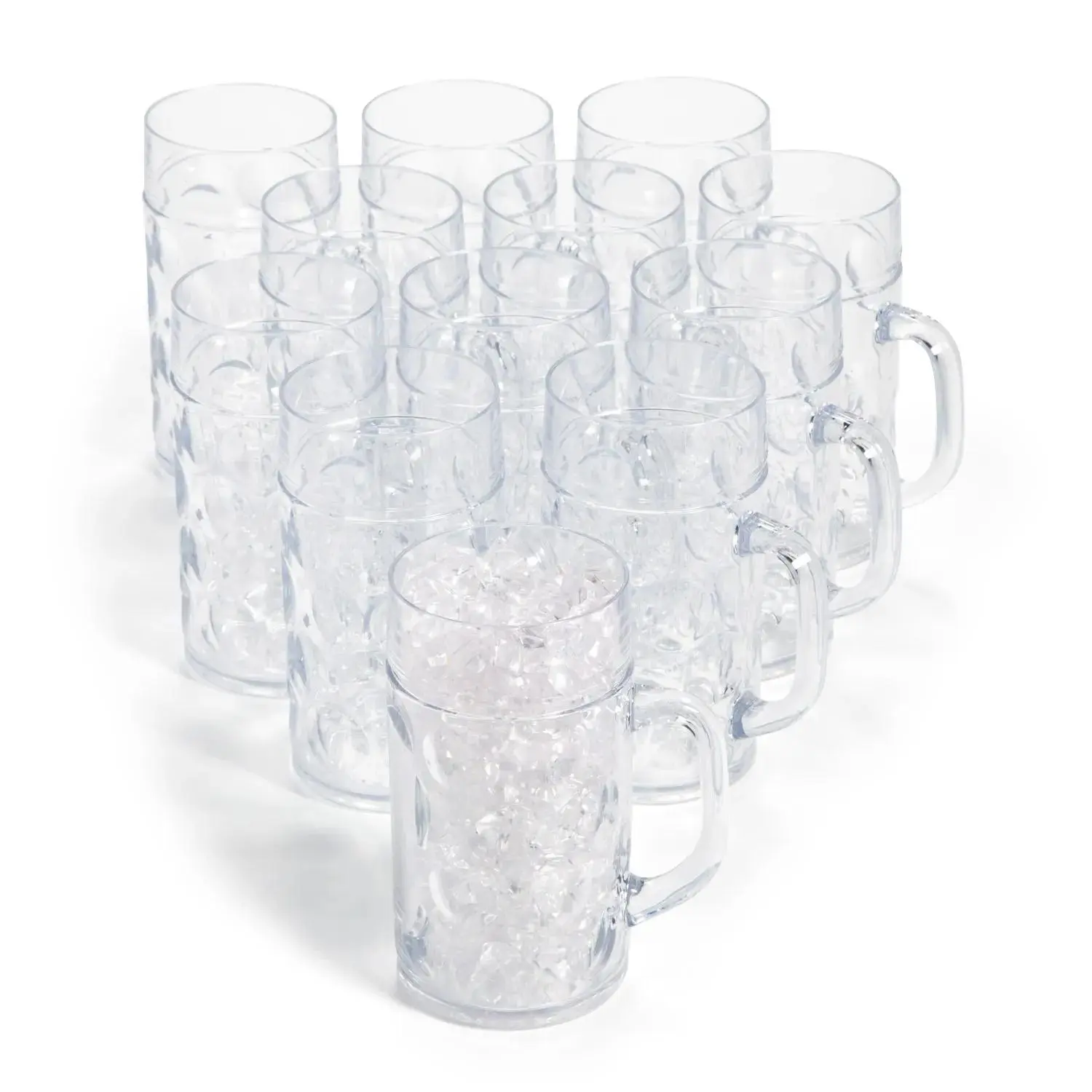 7" 30 oz. Bulk Clear Plastic Mugs - 30 Ct.