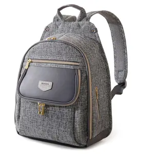 SUNVENO Mini Diaper Bag Backpack, Multifunctional Bag with Insulated Pockets Waterproof Travel Bag, Grab-Top Handle，Computer Backpack, Family Travel Essentials