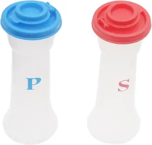 2 Plastic Salt and Pepper Shakers Seal Moisture Proof Salt and Pepper Shakers with Lids for Home Kitchen Restaurant Camping