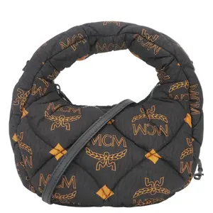 Pre-owned MCM Padded Nylon hobo bags Aren Hobo Bag Black
