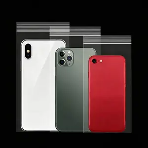 100 Pcs Transparent Mobile Phone Dust Bag, Zipper Reclosable Plastic Bags,5 Mil, iPhone Dust Protector Cover, Phone Bag Compatible with iPhone 17/16/15/14 Pro Max Samsung + More Up to 7 Inches
