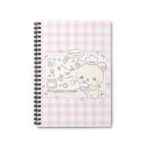 Kawaii Bear Baking Spiral Notebook | Ruled