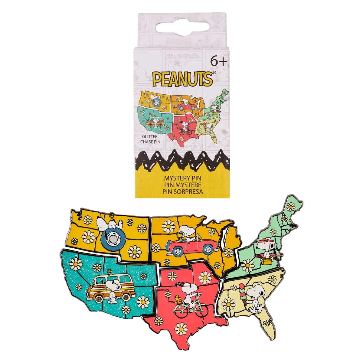 Peanuts Snoopy Road Trip Map Blind Box Pins