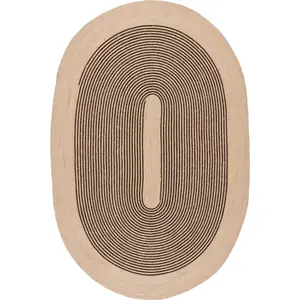 Padma Lakshmi Mysore Hand-Braided Jute Oval Striped Rug