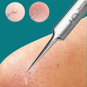 1pc Blackhead removal tool, acne extractor, double-ended comedone extractor, facial acne needle cleaning tool.