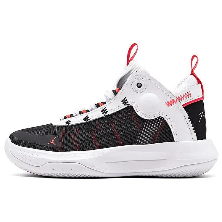Jordan Jumpman 2020 Mid Top Children's Basketball Shoes Black White Red Retro Kids'' BQ3451-100