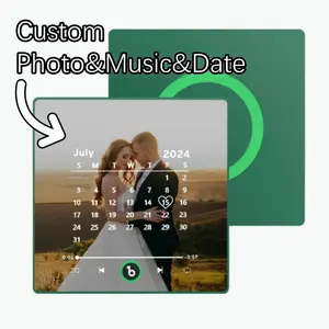 【Customization】Custom Music Fridge Magnet New 4.0 Upgrade Colorful with Frame Personalized Calendar Fridge Magnet with Photo Wedding Gift
