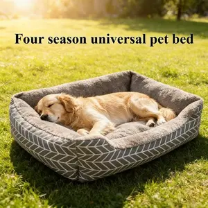 Comfortable Plush Dog Bed, Polyester Fiber Pet Sofa, Winter Warm Mat, 3 Sizes M/l/xl, Suitable for Small to Medium Dogs & Cats