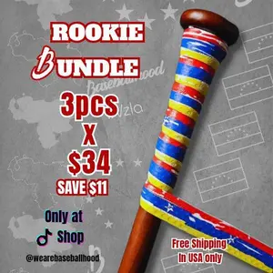 Baseballhood Venezuelan Flag Bat Grip Starter Bundle x 3pcs.