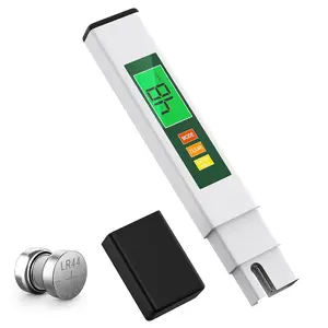 TDS Water Tester, 4 in 1 TDS Meter Digital Water Tester for Drinking Water, Professional 0-9990ppm PPM EC & Temp Water TDS Meter for  & Travel Regular Water Quality Testing White & Green 6 in