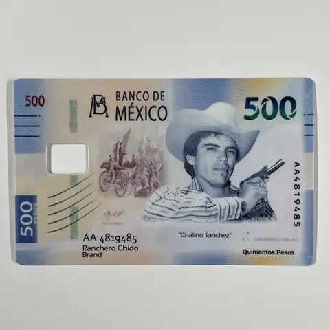 Chalino Sanchez 500 Pesos Debit/Credit Card Sticker Cover
