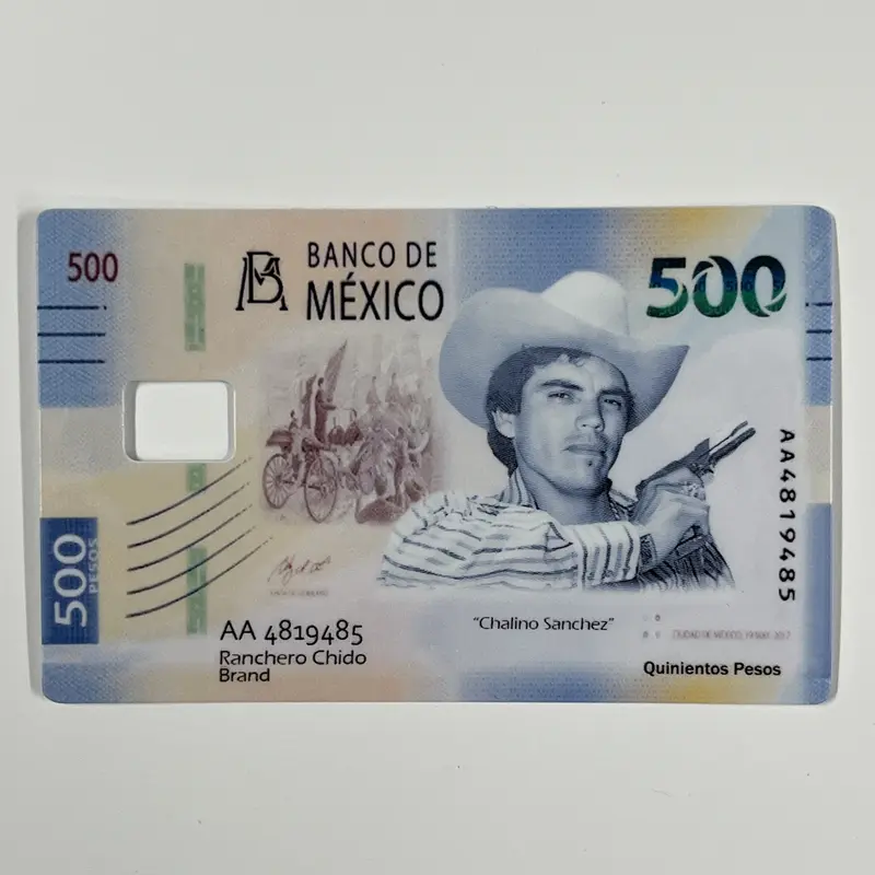 Chalino Sanchez 500 Pesos Debit/Credit Card Sticker Cover