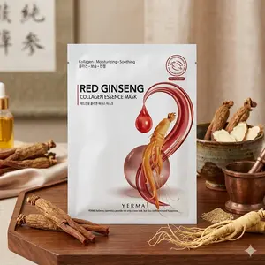 Korean Collagen Essence Mask Red Ginseng, Skin Repair Ginseng Infusion, Restore Skin Texture-SOOTHING