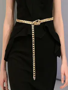 Women's Punk Style Waist Chain, Fashionable Chain Belt, Stylish Belts, Casual Waistband for Party, Daily Clothing Decor, Trendy All-match & Exquisite Jewelry for Birthday Gift