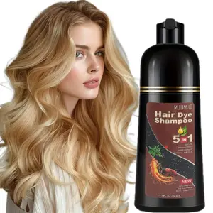 Newly upgraded Blonde Brown Hair Dye Shampoo, 5 IN 1 Long Lasting Hair Color, Fast Coloring in Minutes for Women & Men, Herbal Natural Champu Para Canas, 500ml