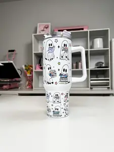 Book Ghosties Tumbler: 40oz Stainless Steel Quencher