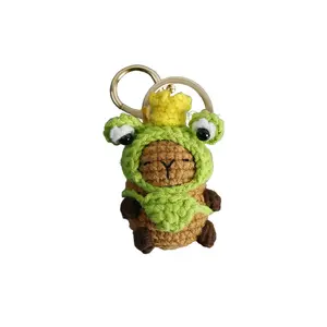 Cute Animal Capybara Yarn Knitting Keychain