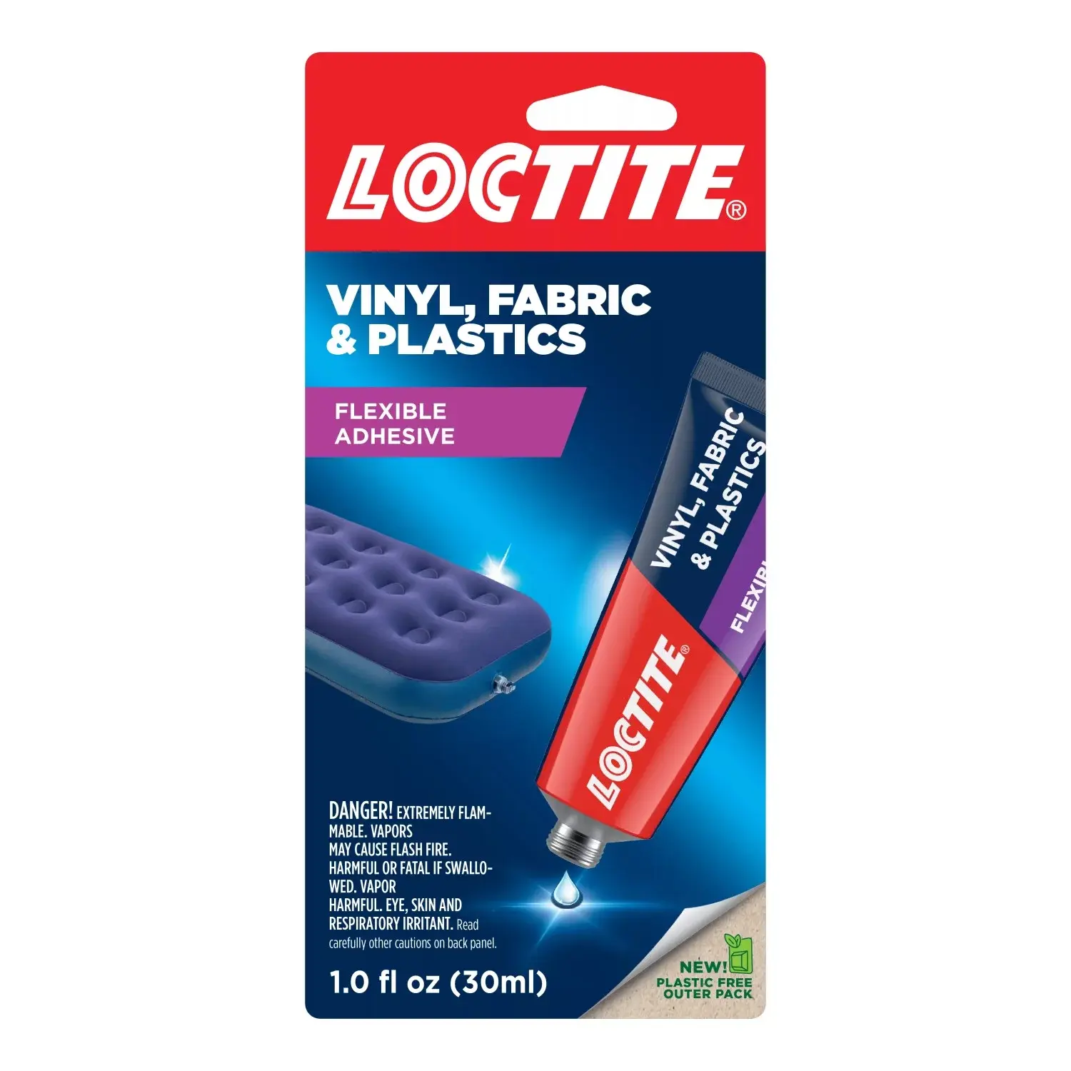 Loctite Vinyl Fabric & Plastic Repair Flexible Adhesive, Pack of 1, Clear 1 Fl Oz Tube HENKEL