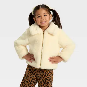 Toddler Girls' Holiday Dressy Faux Fur Jacket - Cat & Jack