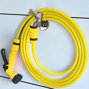 2m Long Water Pipe with Two Joints & Nozzle, Garden Hose, Watering Flowers Home Gardening Gardening Suitable for Gardens