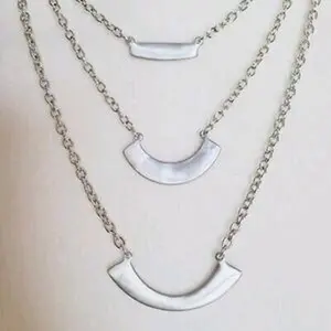 Banana Republic Factory Store Triple Necklace Jewelry - Elegant Silver-Tone Layered Design for Everyday Wear