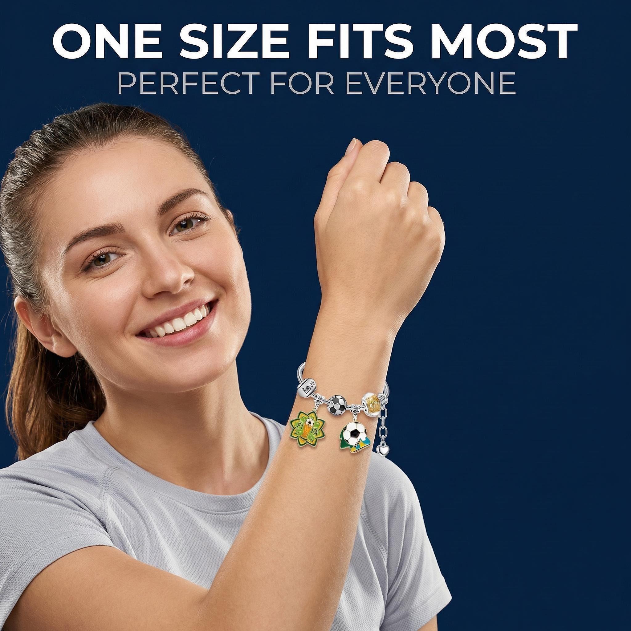 2026 World Cup Soccer Bracelet Unisex Adjustable Lightweight Alloy Gift for Fans World Cup Inspired Design Comfortable All-Day Wear