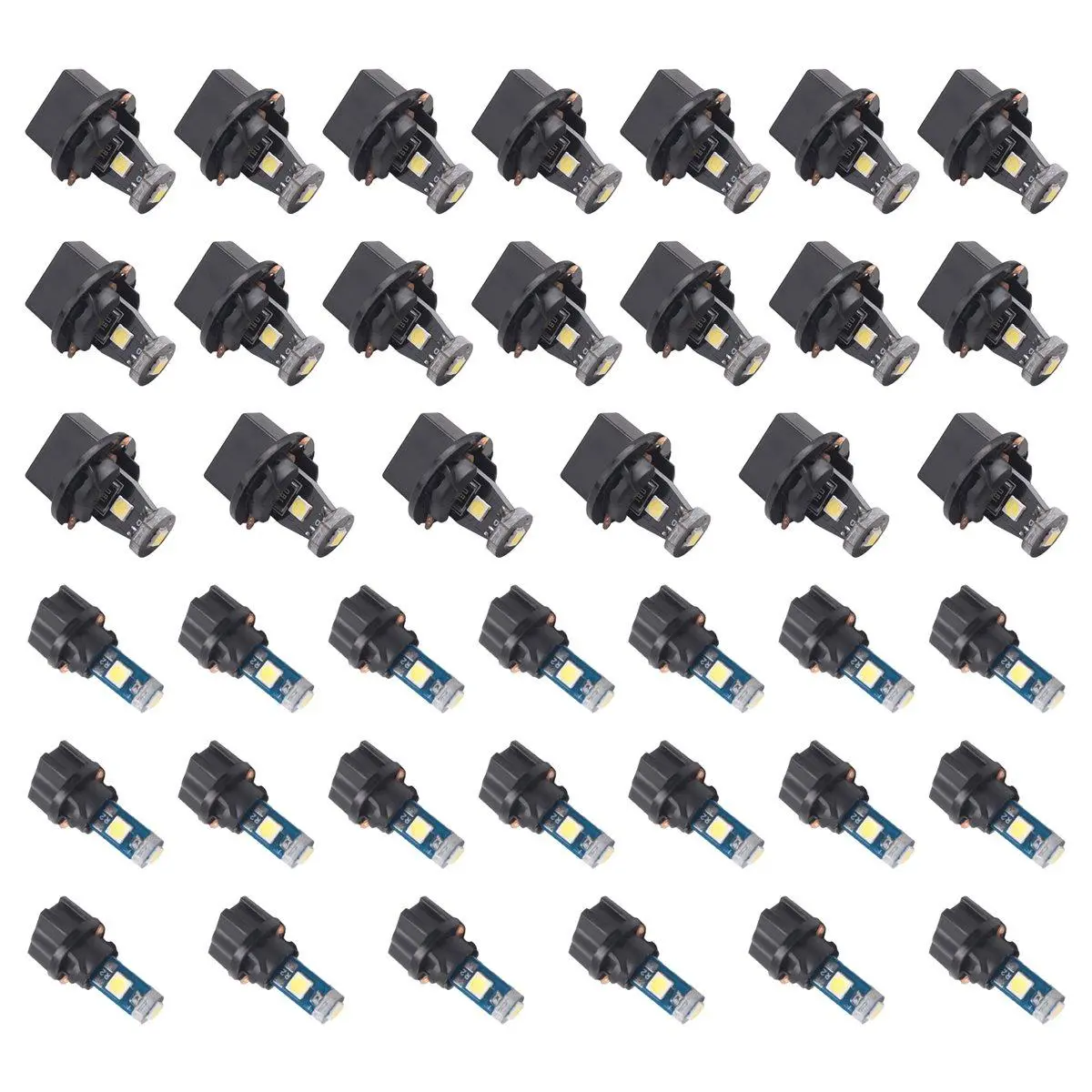 40 Pieces T5 T10 LED Bulbs Dash Lights with Twist Socket Instrument Dashboard Light LED Bulbs for Interior Car Lights
