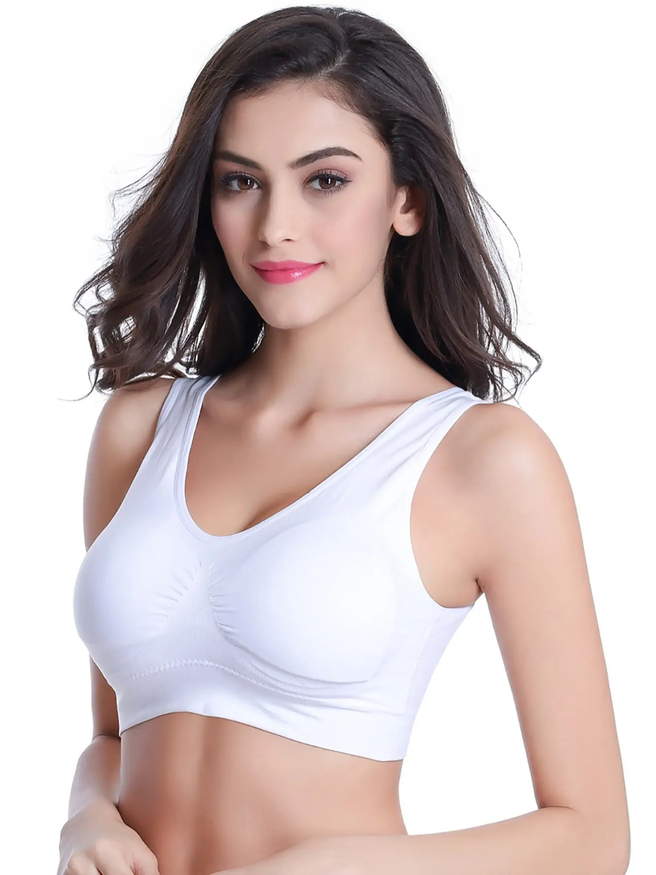 Women's Seamless Wire-Free Push-Up Bra, Full Coverage Sports Lingerie, Medium Support, Soft Comfort, Ideal for Gym, Yoga, Daily Wear