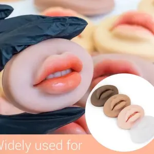Permanent Makeup Practice Lips Light Beige 3D Practice for Tattoo Artists And Beginners, three colors available