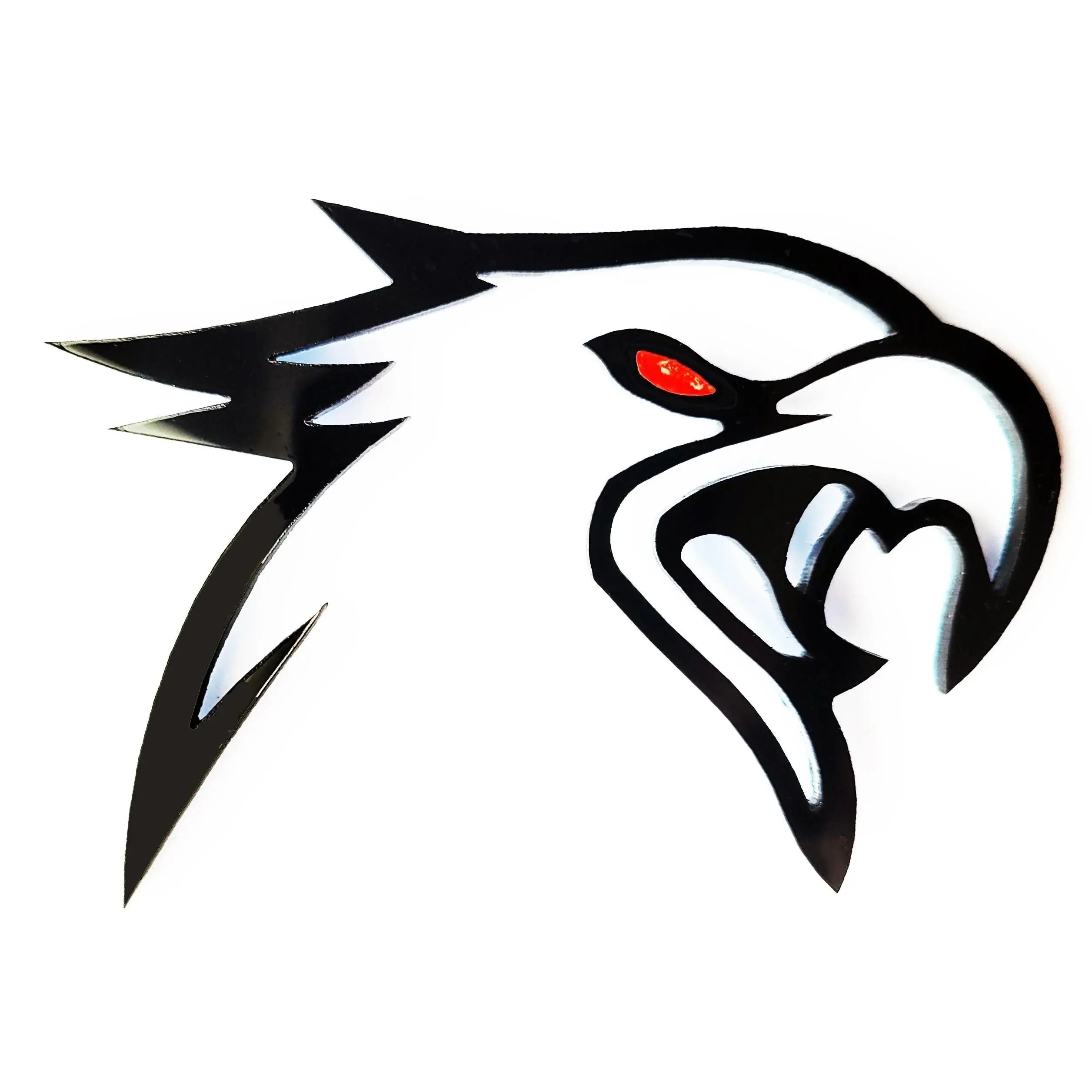 2x Hawk Bird Hellhawk Redeye Emblem Logo for Jeep Grand Cherokee Trackhawk SRT