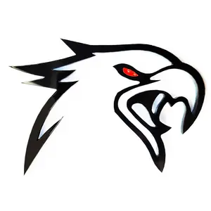 2x Hawk Bird Hellhawk Redeye Emblem Logo for Jeep Grand Cherokee Trackhawk SRT