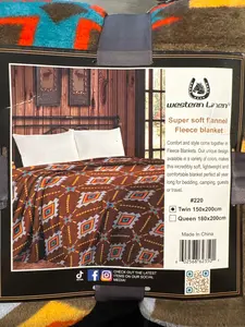 Brown Aztec Throw Blanket