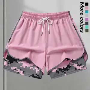 Women’s quick-dry, breathable woven athletic training shorts—lightweight, slimming summer casual sports shorts with an elastic waistband and drawstring; suitable for fitness, exercise, running, and leisure.