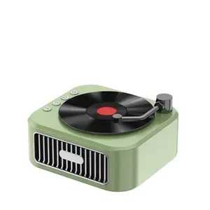 Rotatable Retro CD Player Wireless Bluetooth Speaker Record Outdoor Small Speaker Desktop Portable Gift for Girls