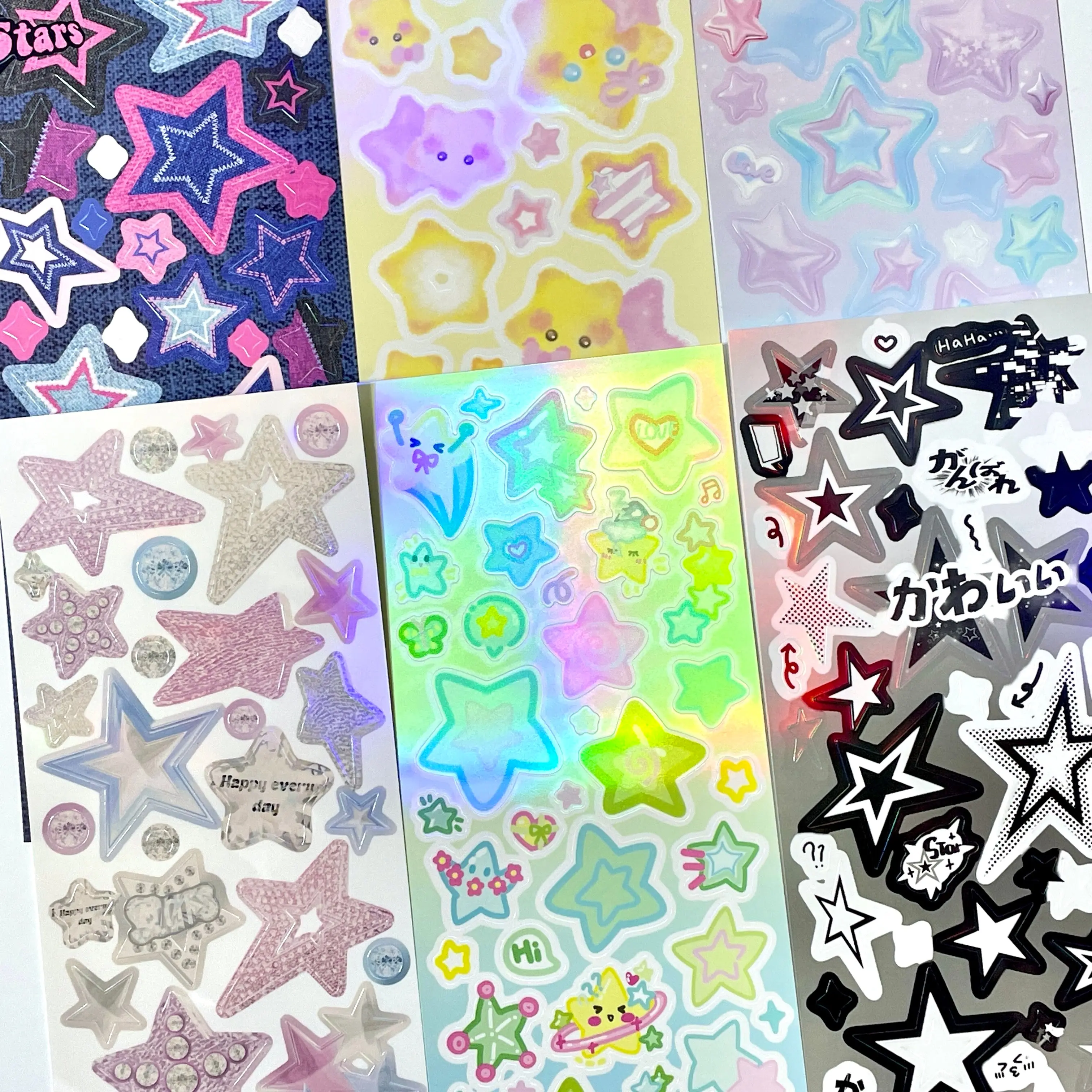 Holo Stars Sticker - Decorative Sticker for Home Decor and Ornaments