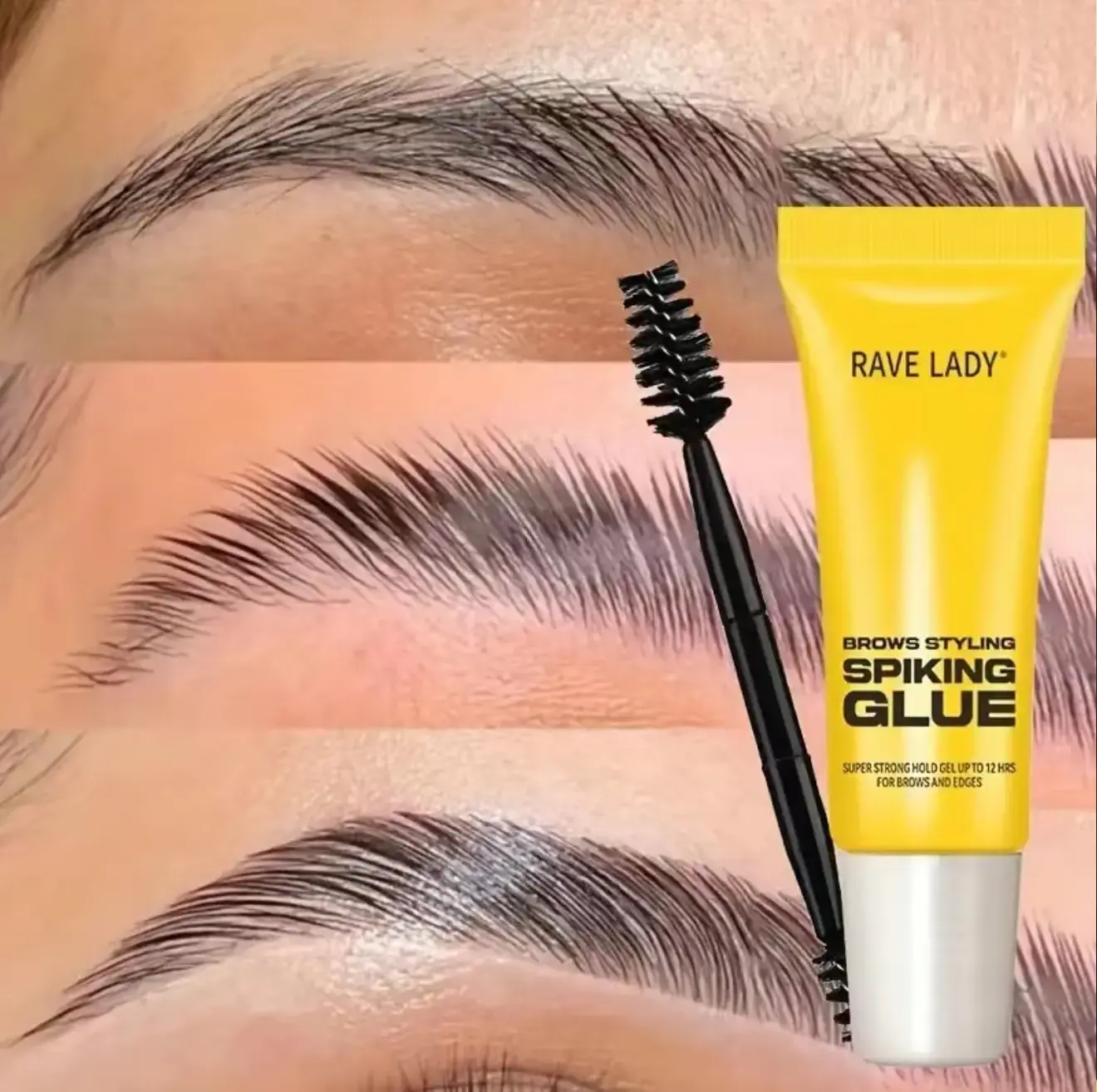 Eyebrow Styling Adhesive Tape Brush & 3D Brow Shaping Gel, Waterproof & Sweat-Resistant, Transparent Gel for Natural Look, All Light Types, Eyebrow Gel Makeup, Eyebrow Liquid, Eyebrow Gel Clear, Brow Makeup Products, Eyebrow Shape