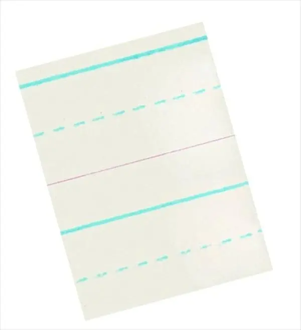 Lined Newsprint Paper for Grade 2 Students, 10.5x8 In White Office & Art Stationery Supplies, Lined Paper