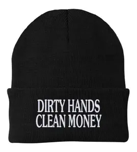 Dirty Hands Clean Money Beanie  For Men And Women casual warm