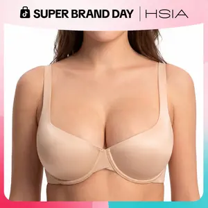 HSIA Elodie CloudSoft Unlined Seamless Smooth Satin-Like Underwire Elegant Balconette Bra High Stretch Fabric for Small Bust Non Padded Half Cup Bra Natural Lifting Snug Fit Comfortable Everyday Bra for Petite Women