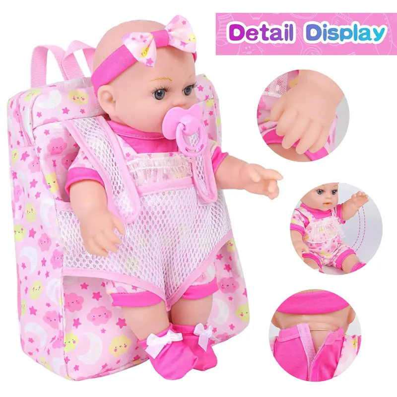 12-inch Reborn Baby Unisex Complete Playset - Movable Joints, Matching Clothes, Backpack, Doll Accessories, Fun Activity, Halloween/Christmas Gifts (Toys & Hobbies, Dolls & Stuffed Toys, Dolls)