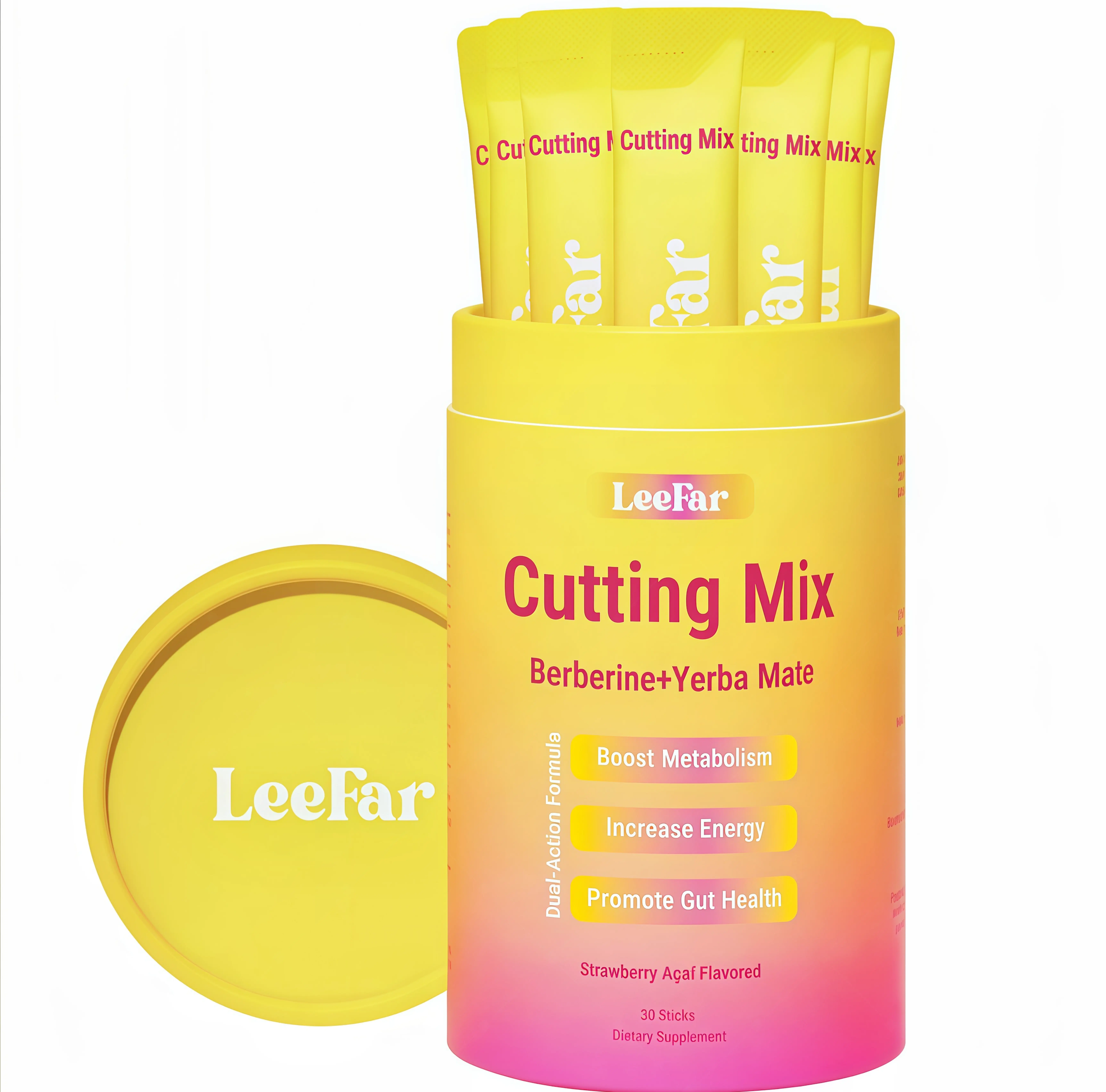 LeeFar Cutting Drink Mix – | EE Strawberry Açaí Flavor – | (30 Servings)