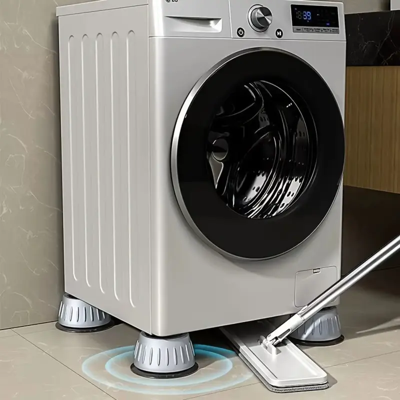 4pcs Anti-Vibration Washing Machine Pads - Non-Slip, Shock Absorbing, Noise Reducing & Moisture-Proof Base for Refrigerators and Laundry Appliances Household Items