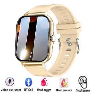Olaesporte Smart Watch 2025 - Wireless Calling, IP67 Waterproof, Bluetooth 5.0, Full Touch Screen, Heart Rate & Calorie Tracker, Men's & Women's Smartwatch, 1.85" Screen, 350mAh Battery, Voice Assistant & Sleep Monitoring, Android, 240*296 Resolution -