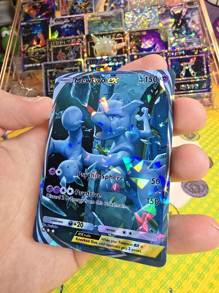 Mewtwo EX Fractal Glass Holo - Custom Pokemon Card - TCG Pocket Edition