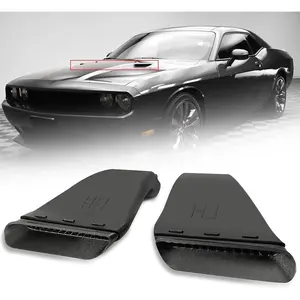 KQQIO Hood Scoop Vent Pair Compatible With 2008-2014 Dodge Challenger R/T SRT Replacement For 55399338AB 55399339AB Left & Right