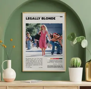 Legally Blonde Film Vintage Poster, Like it's hard, Legally Blonde Movie Elle Woods Retro Minimalist Poster Home Wall Decor Unframed