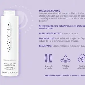 SHAMPOO PLATINO 500 ML and MASCHERA PLATINO 500 ML