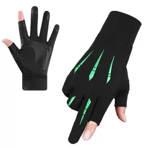 Summer Cycling Gloves with Sunscreen, Suitable for Driving, Outdoor Fishing, And Takeout. They Feature a Slim Design, Two-Finger Openings, for Anti-Slip, And Are Breathable For Men'S Women'S