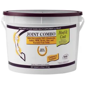 Farnam Joint Combo Hoof & Coat Supplement, 3.75 lbs Collagen-Infused Horse Dietary Healthcare with Collagen Synthesis Support, Joint Support, Hoof Health, Essential Vitamins (3002579)