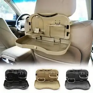 Car Back Seat Multifunctional Folding Table, Car Interior Water Cup Holder, Beverage Food Cup Tray Holder